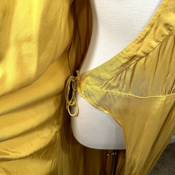 L'Academie The Gigi Maxi Dress in Mustard Yellow - Picture 7 of 14